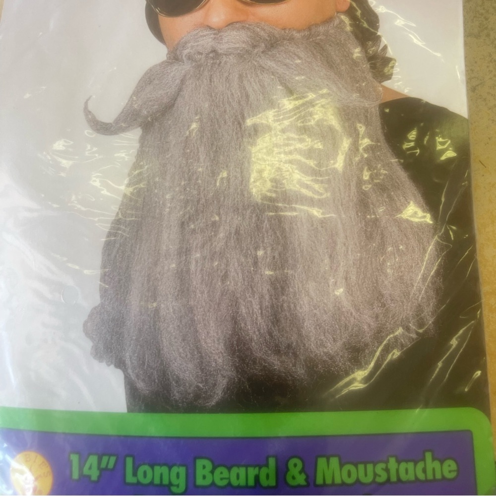 14” Long beard & moustache new